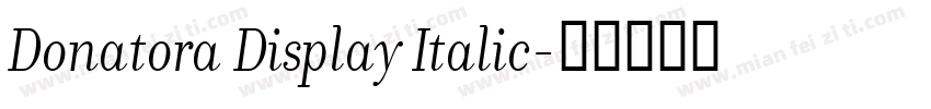 Donatora Display Italic字体转换